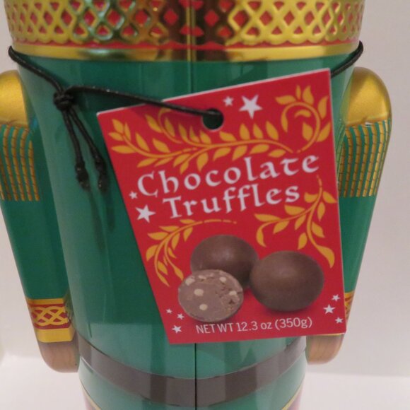 Christmas Green Nutcracker Tin Can Silver Crane Co Keepsake Gift Empty Container - Picture 14 of 14